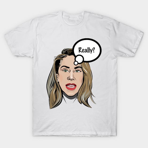 Really! Comic Portrait T-Shirt by realbigenvelope